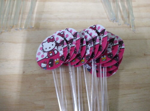 Hello Kitty e Amigos 36 Topper para Docinhos Pronta Entrega