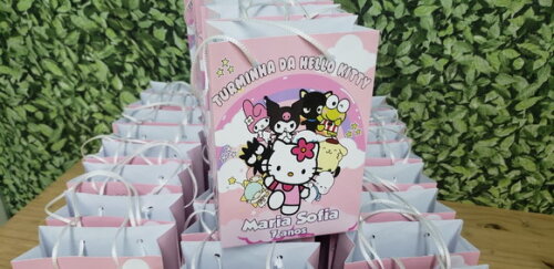 Hello Kitty e Sua Turma Sacola Personalizada Pronta Entrega