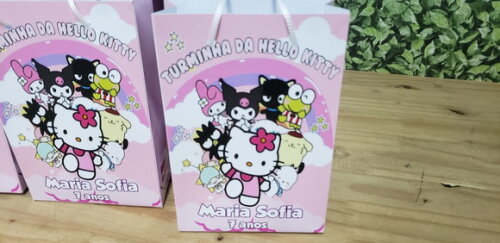 Hello Kitty e Sua Turma Sacola Personalizada Pronta Entrega