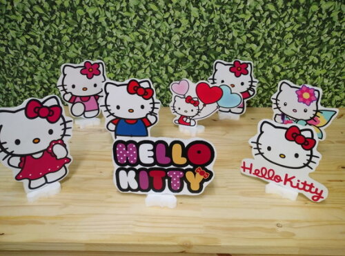 Hello Kitty Kit de Mesa Displays 8 Peças Pronta Entrega
