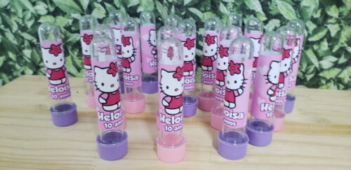 Hello Kitty Lembrancinhas Tubetes 13 cm Personalizado