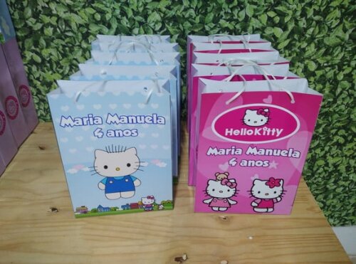Hello Kitty Sacola Personalizada Grande Tam G