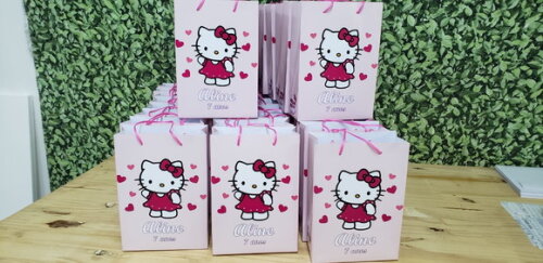 Hello Kitty Sacola Personalizada Lembrancinha Pronta Entrega