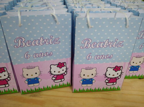 Hello Kitty Sacola Personalizada Pronta Entrega