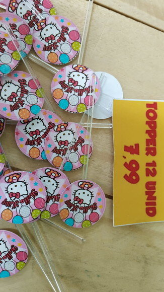 Hello Kitty Topper para Docinhos 36 Unidades Pronta Entrega