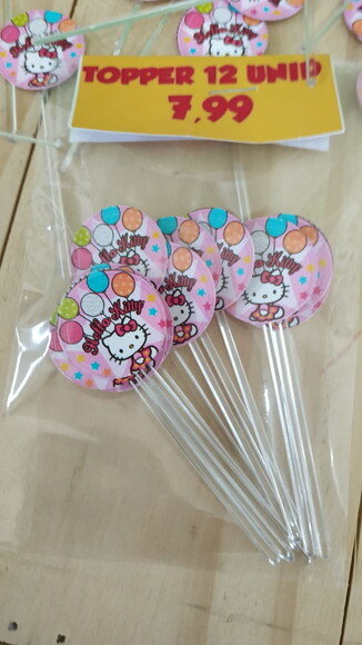Hello Kitty Topper para Docinhos 36 Unidades Pronta Entrega