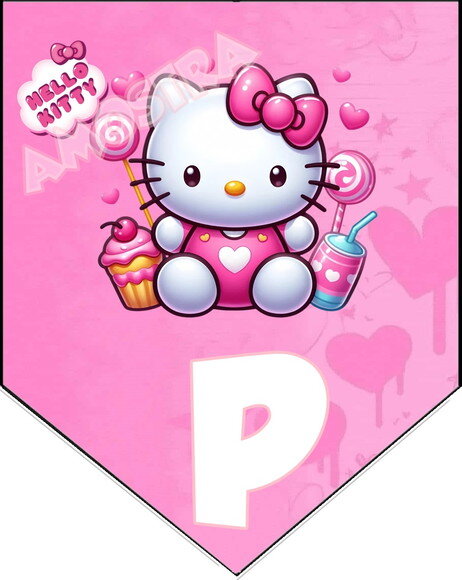 Hello Kitty Varal Personalizado Parabens Mais Nome