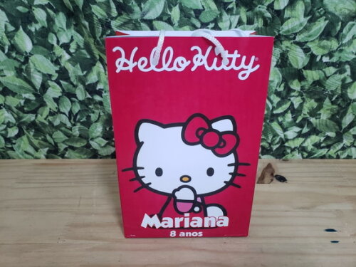 Hello Kitty Vermelha Sacola Personalizada Pronta Entrega