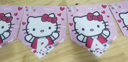 Hello Kitty Varal/faixa Personalizada Parabens Mais Nome