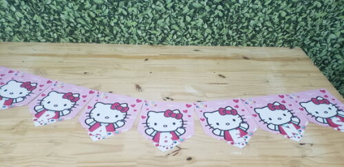 Hello Kitty Varal/faixa Personalizada Parabens Mais Nome