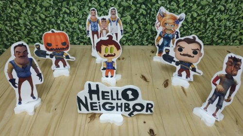 Hello Neighbor Kit de Mesa Displays 8 Peças Pronta Entrega