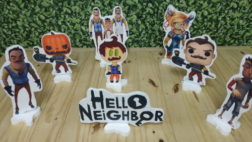 Hello Neighbor Kit de Mesa Displays 8 Peças Pronta Entrega