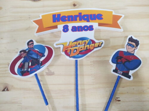 Henry Danger Topo de Bolo Personalizado Pronta Entrega