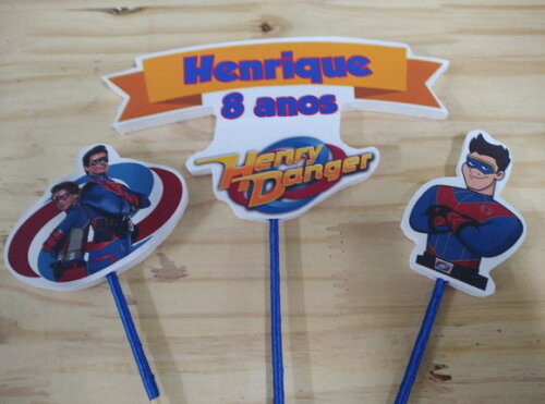 Henry Danger Topo de Bolo Personalizado Pronta Entrega