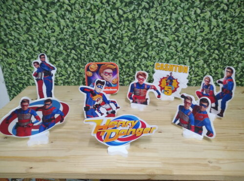 Henry Danger Kit de Mesa Displays 9 Peças Pronta Entrega