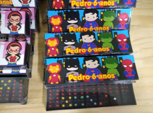 Heróis Cute Baby Lembrancinha Dominó Personalizada