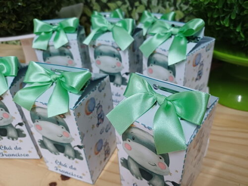 Hipopotamo Cha de Bebê Caixa Milk Personalizada Pronta Entrg