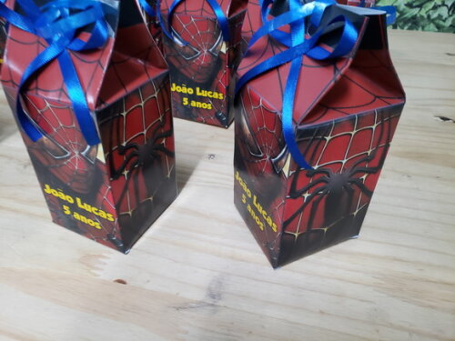 Homem Aranha Caixa Milk Personalizada Pronta Entrega