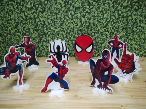 Homem Aranha Kit de Mesa Displays 8 Peças Pronta Entrega