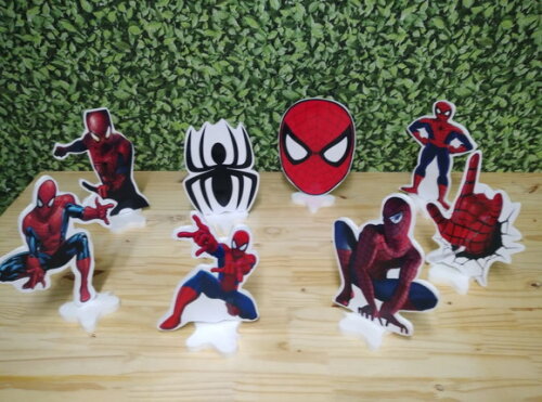 Homem Aranha Kit de Mesa Displays 8 Peças Pronta Entrega