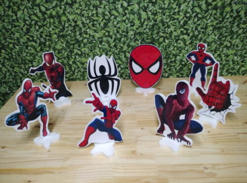Homem Aranha Kit de Mesa Displays 8 Peças Pronta Entrega