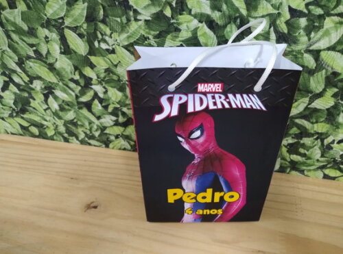 Homem Aranha Sacola Personalizada Pronta Entrega