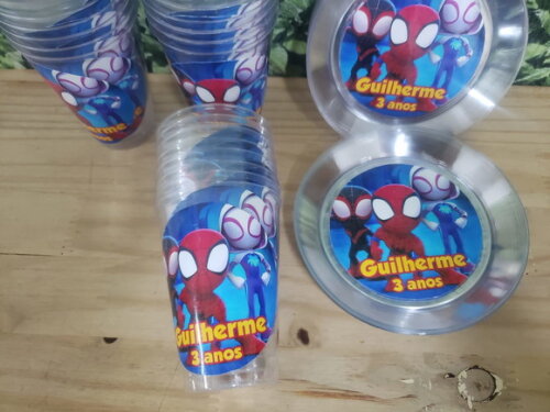 Homem Aranha Spyder Descartáveis Personalizados