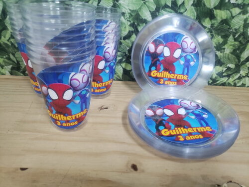 Homem Aranha Spyder Descartáveis Personalizados