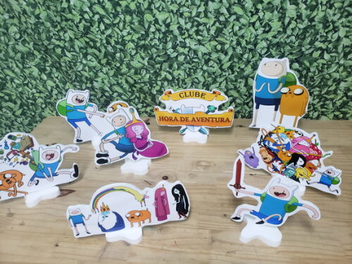 Hora da Aventura Kit Displays Mesa 8 Peças Pronta Entrega