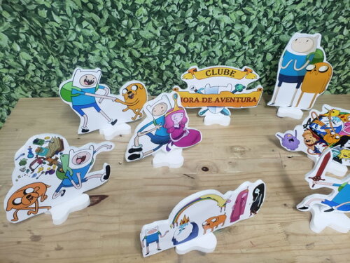 Hora da Aventura Kit Displays Mesa 8 Peças Pronta Entrega