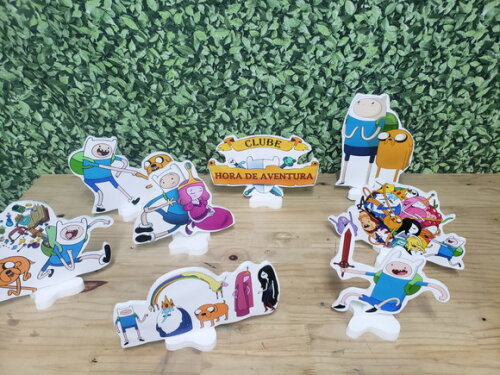 Hora da Aventura Kit Displays Mesa 8 Peças Pronta Entrega