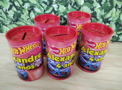 Hot Wheels Cofrinho Personalizado Pronta Entrega