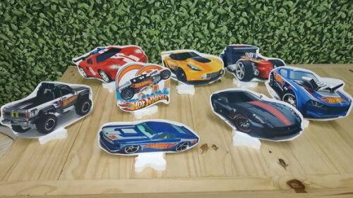 Hot Wheels Kit de Mesa Displays 8 Peças Pronta Entrega
