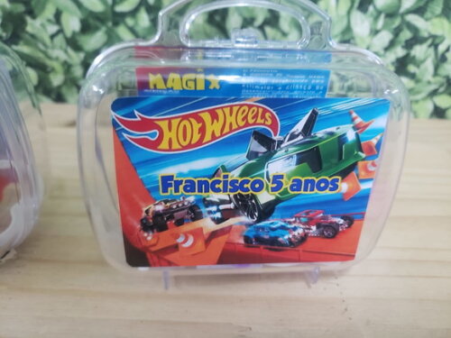 Hot Wheels Lembrancinha Maletinha com Massinha Personalizada