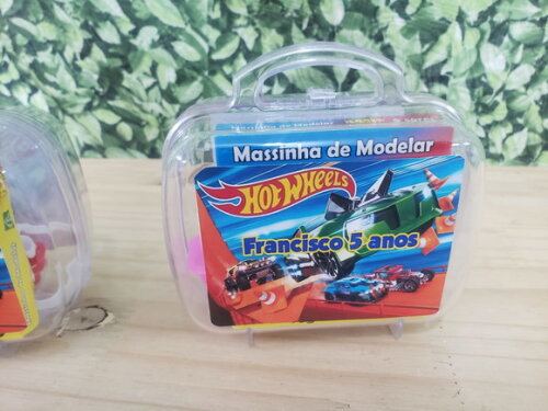 Hot Wheels Lembrancinha Maletinha com Massinha Personalizada