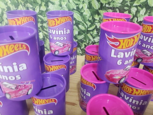 Hot Wheels Menina Cofrinho Personalizado
