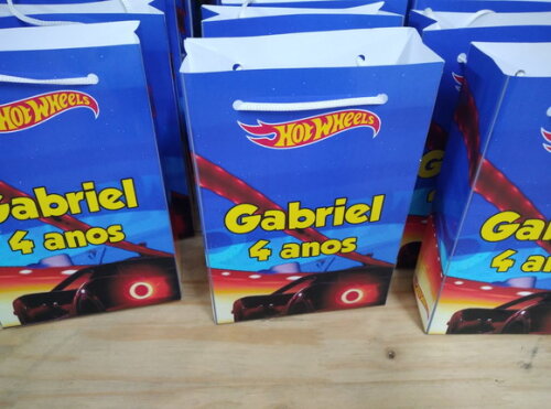 Hot Wheels Sacola Personalizada Pronta Entrega