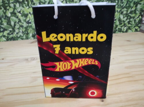 Hot Wheels Sacola Personalizada Tam 29x20x8 cm