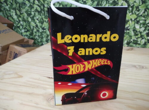 Hot Wheels Sacola Personalizada Tam 29x20x8 cm