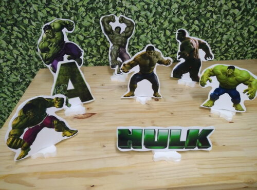 Hulk Kit de Mesa Tipo Displays 8 Peças Pronta Entrega