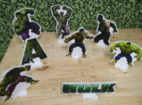 Hulk Kit de Mesa Tipo Displays 8 Peças Pronta Entrega