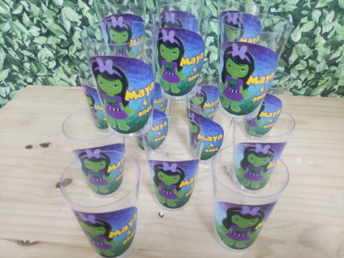 Hulk Menina Copos 300 ml Personalizados Pronta Entrega