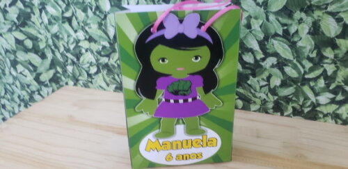 Hulk Menina Sacola Personalizada Pronta Entrega