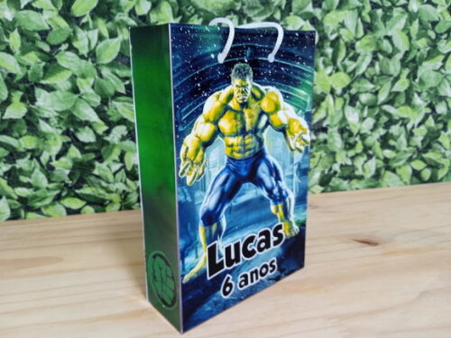 Hulk Sacola Personalizada Pronta Entrega