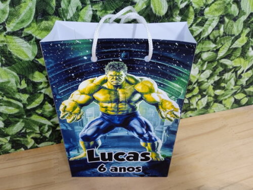 Hulk Sacola Personalizada Pronta Entrega