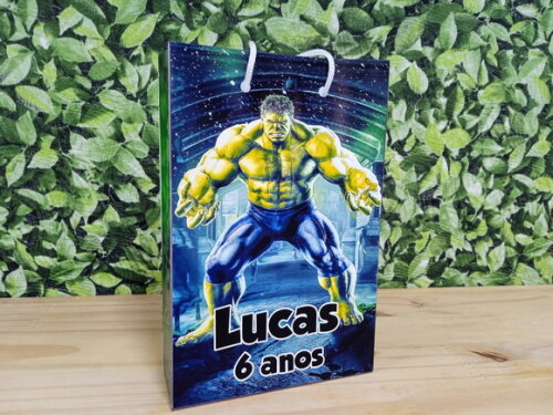 Hulk Sacola Personalizada Pronta Entrega