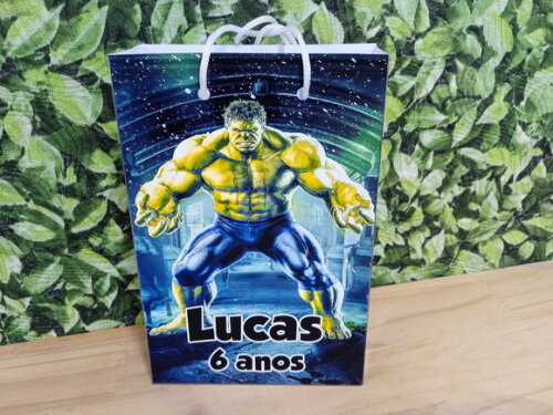 Hulk Sacola Personalizada Pronta Entrega