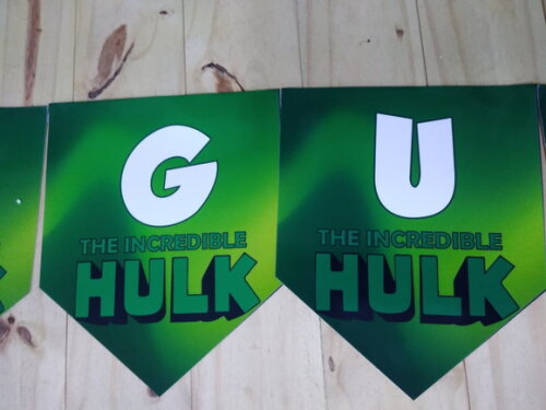 Hulk Varal Personalizado Parabéns Mais Nome