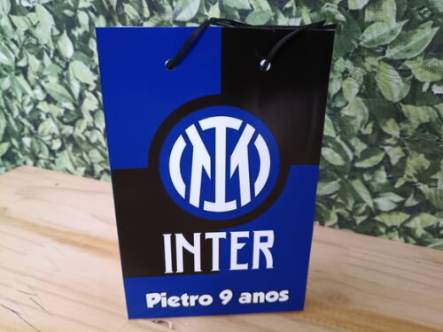 Inter de Milão Sacola Personalizada Tam 24x17x8 cm Pronta