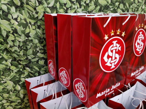 Internacional Sacola Personalizada T 24x17x8 Pronta Entrega